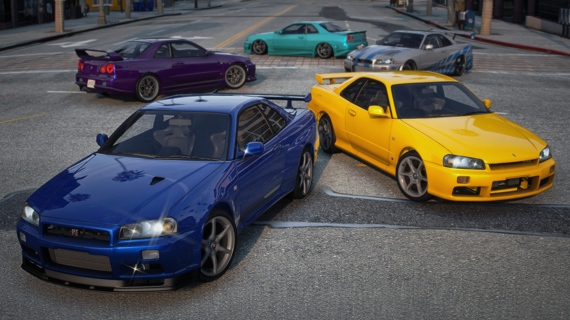 รถยนต์ N logo Skyline R34